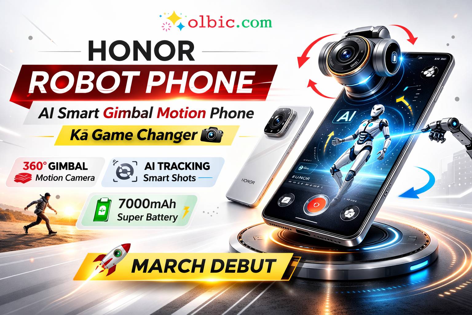 Honor Robot Phone – AI Smart Gimbal Motion Phone ka Game Changer 📸 (March debut)