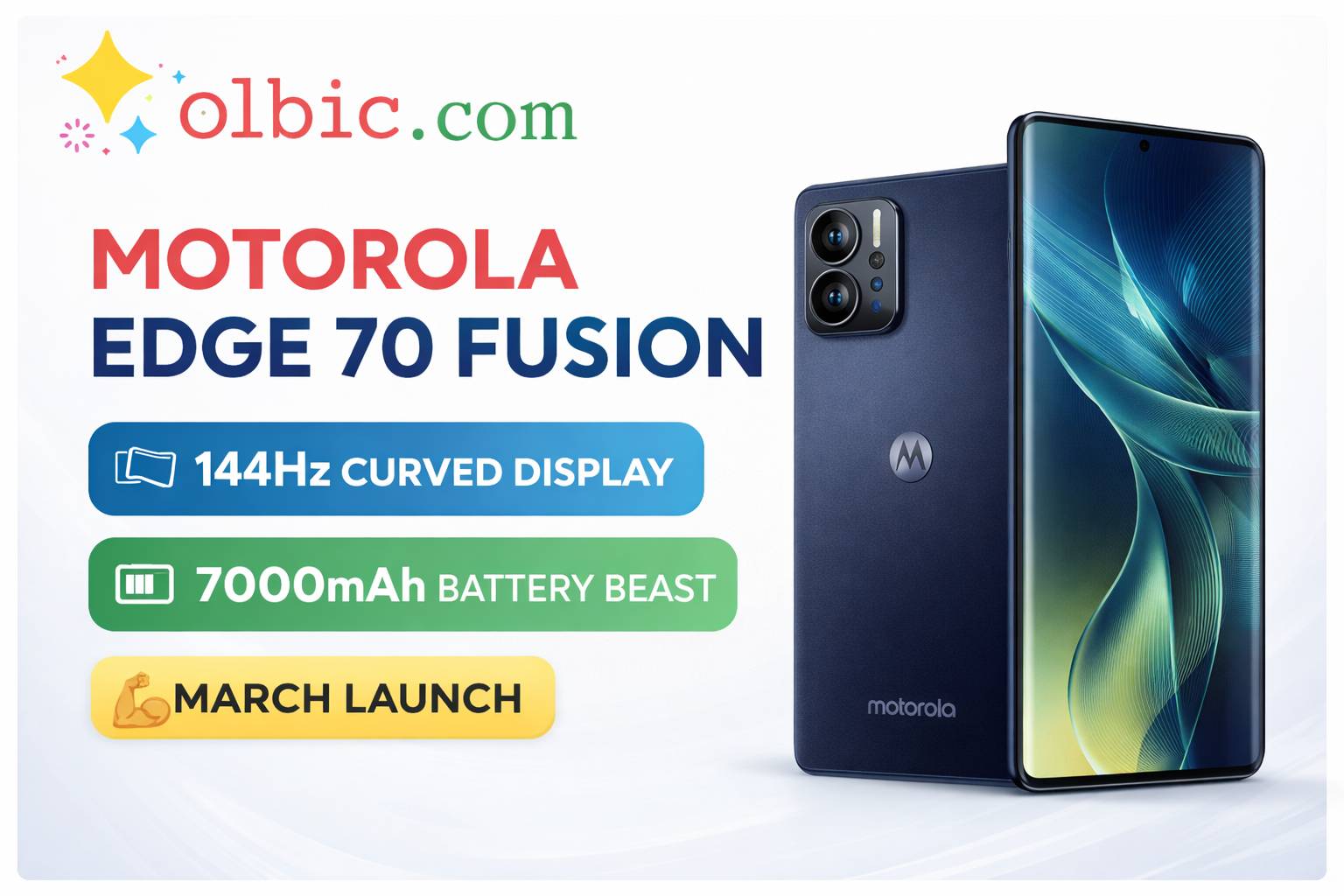 Motorola Edge 70 Fusion – 144Hz Curved Display aur 7000mAh Battery Beast 💪 (March launch)